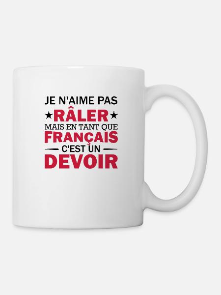 je n'aime pas râler / Humour Râleur - Mug blanc - blanc