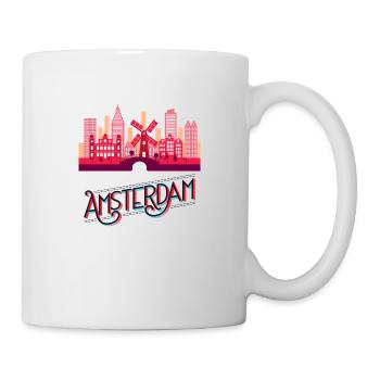 Amsterdam Pays-Bas Netherlands Holland Skyline - Mug blanc - blanc - Droite