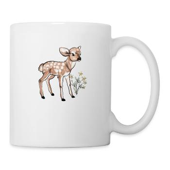 Fawn - baby watercolor doe - Mug - white - Right