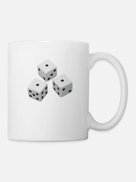 Dices Realistic - Three Realistic Cubes - Mug - white