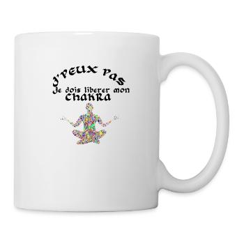 j'peux pas je dois liberer mon chakra - Mug blanc - blanc - Droite
