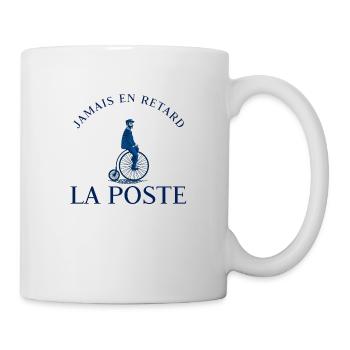 LA POSTE - vélo vintage - Jamais en retard - Mug blanc - blanc - Droite
