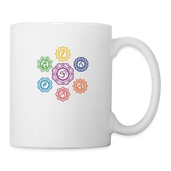 7 yoga chakras - Tasse - Weiß - Rechts