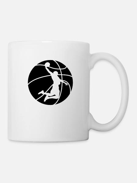 Homme cadeau joueur de basket sportif - Mug blanc - blanc