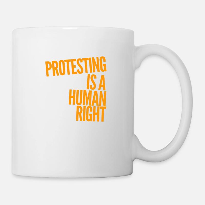 Protesting is a human right - Mug - white