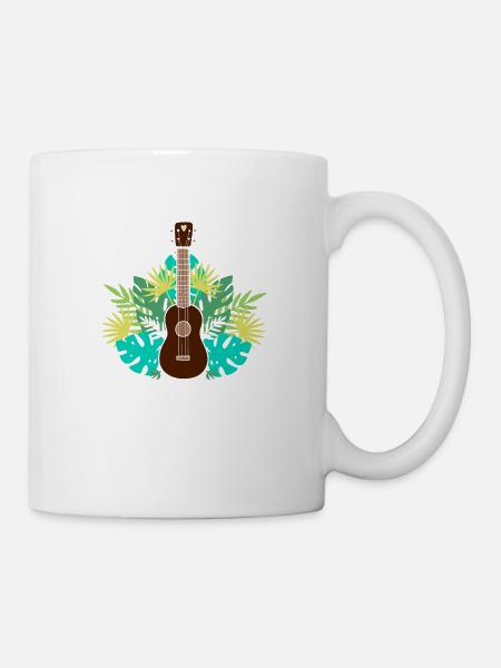 Musiker Geschenk Ukulele Hawaii - Tasse - Weiß