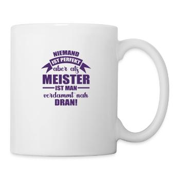 Meister Zimmerer Handwerker Geschenk Werkzeug - Tasse - Weiß - Rechts
