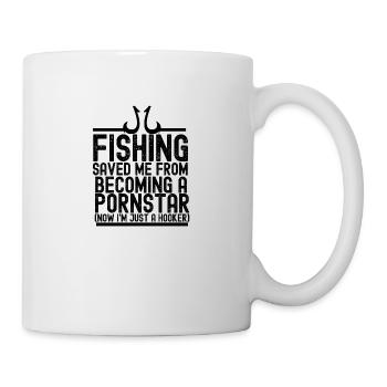 La pêche m'a sauvé - Pêche drôle - Mug blanc - blanc - Droite