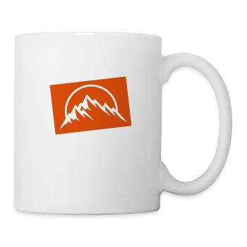 Montagnes symbole de la nature icône - Mug blanc - blanc - Droite