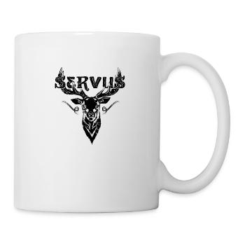 Servus Jäger Jagd Geschenk Wildschwein Jägersmann - Tasse - Weiß - Rechts