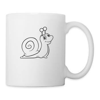 Escargot drôle enfants - Mug blanc - blanc - Droite