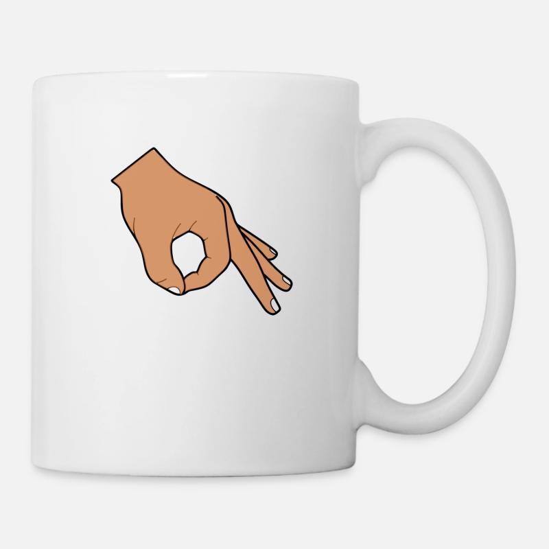 reingeschaut Hand - Tasse - Weiß