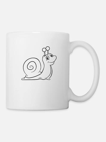 Escargot drôle enfants - Mug blanc - blanc