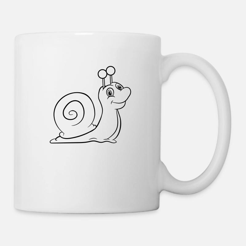 Escargot drôle enfants - Mug blanc - blanc