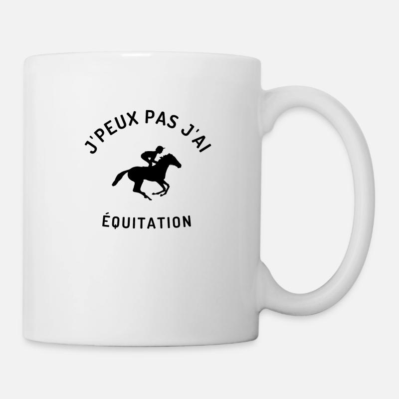 J'peux pas j'ai équitation - Mug blanc - blanc