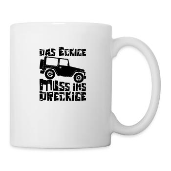 Coin cadeau tout-terrain véhicule 4x4 - Mug blanc - blanc - Droite