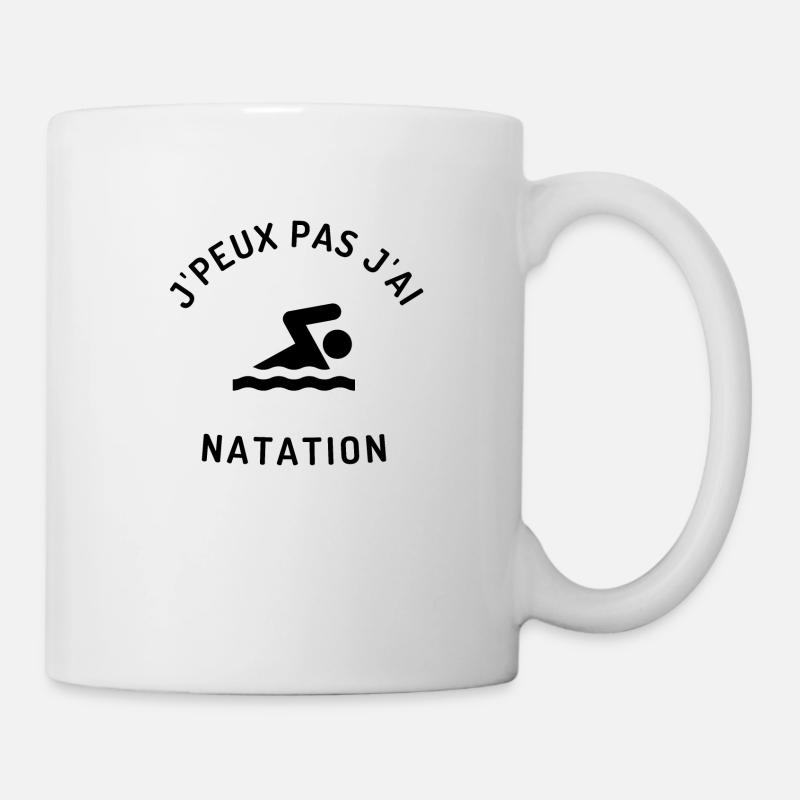 J'peux pas j'ai natation - Mug blanc - blanc