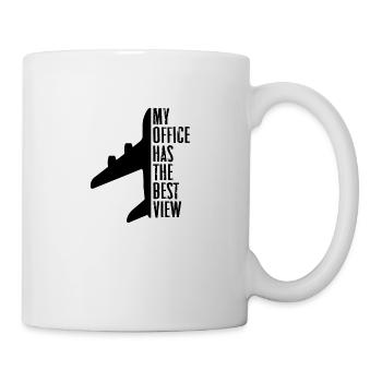 My office has the best view Geschenk Pilot Copilot - Tasse - Weiß - Rechts