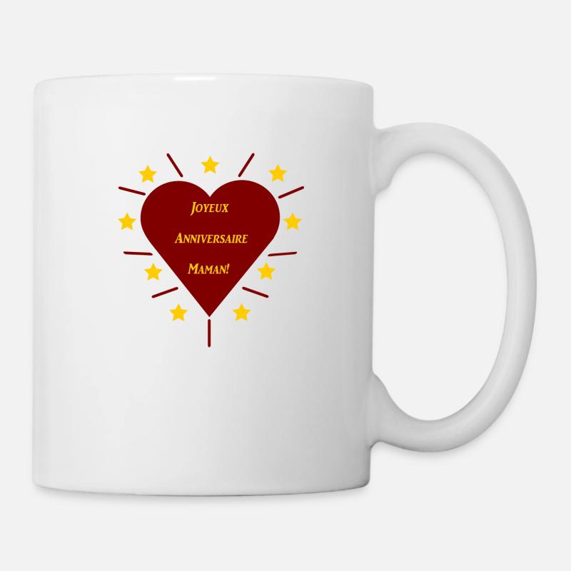 Joyeux Anniversaire Maman - Mug blanc - blanc
