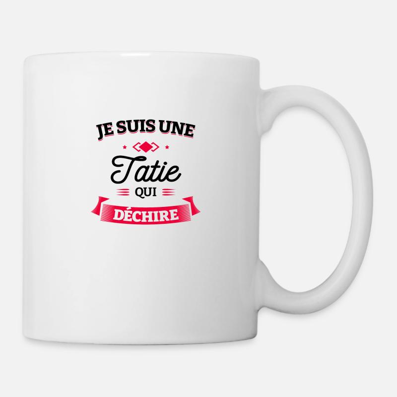TATIE QUI DÉCHIRE - Mug blanc - blanc