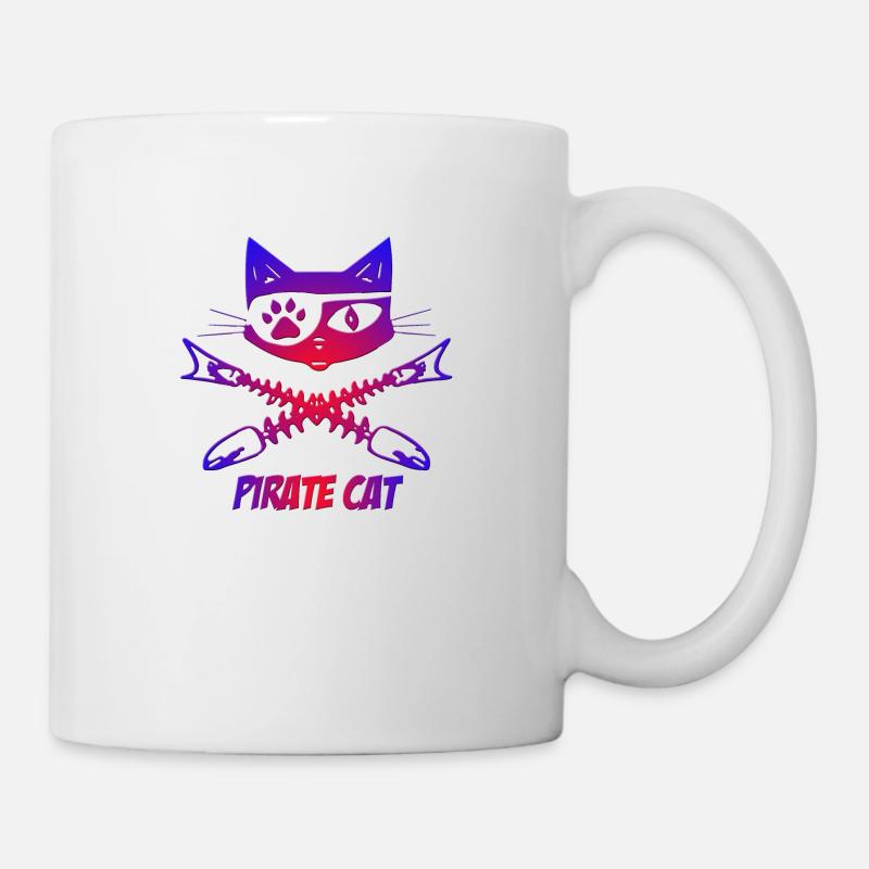 pirate cat - Mug blanc - blanc