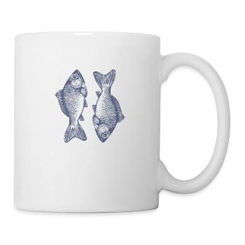 Die symmetrischen Fische - Tasse - Weiß - Rechts