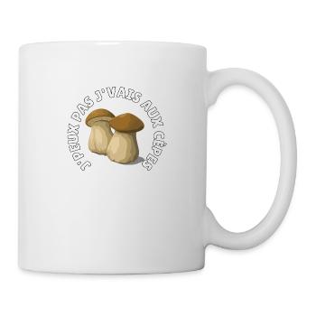 J’peux pas j’vais au cèpes - Mug blanc - blanc - Droite