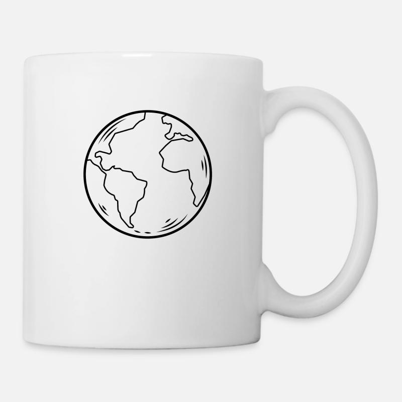 Weltkugel - Mug - white