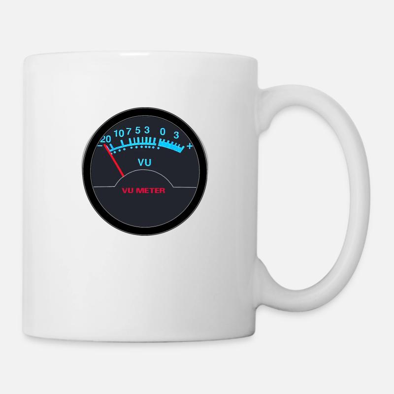 VU Meter Analog Audio Vintage Retro - Mug - white