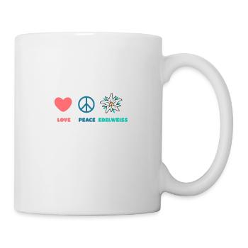 Love Peace Edelweiss Alpen Amants Idée cadeau - Mug blanc - blanc - Droite
