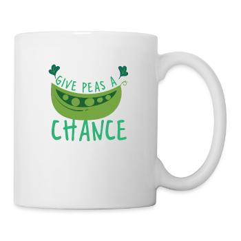 Give Peas A Chance Funny Health Food - Tasse - Weiß - Rechts