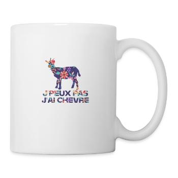j'peux pas j'ai chèvre - Mug blanc - blanc - Droite
