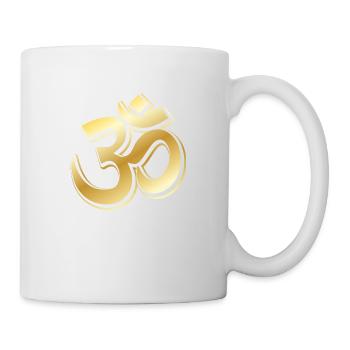 Golden OM Symbol by The Manzanita's - Mug - white - Right