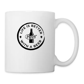 Life is better with a beer - Mug - white - Right
