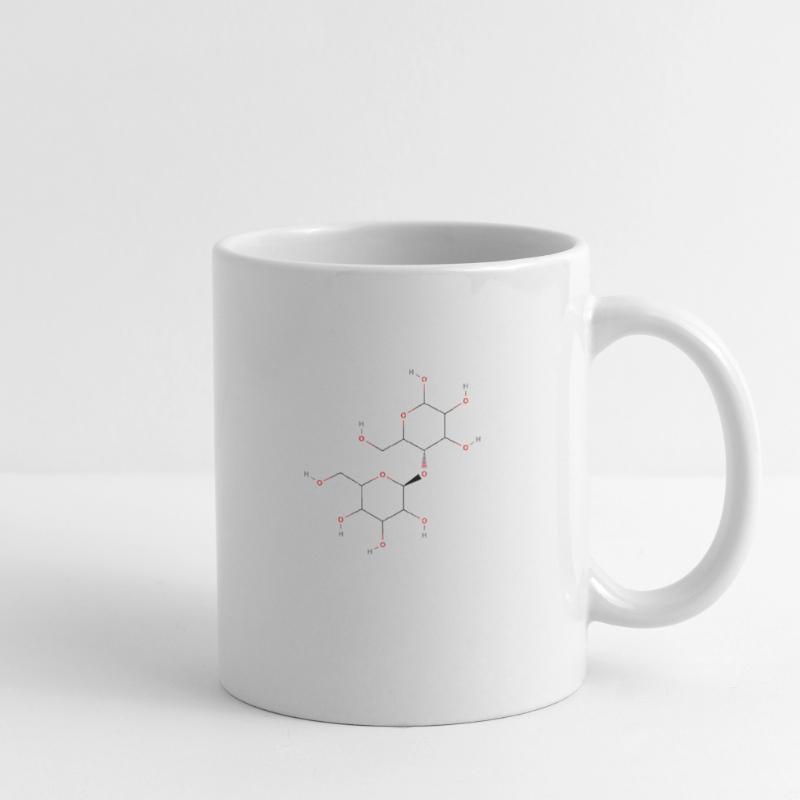 Molécule de cellulose - Formule structurale colorée Mug blanc