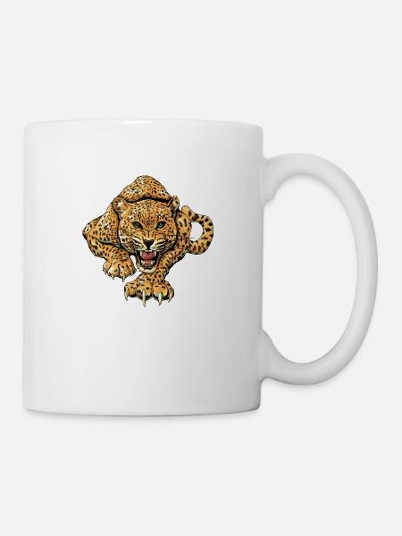 léopard - Mug blanc - blanc