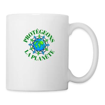 logo protect the planet - Mug - white - Right