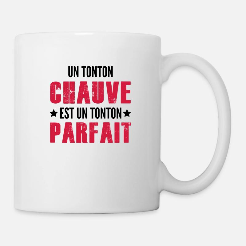 un Tonton Chauve est un Tonton Parfait - Mug blanc - blanc