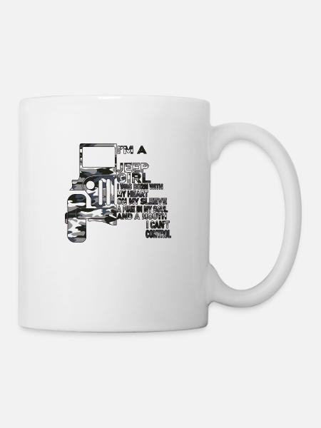 B Ich bin ein Jeep Mädchen Jeep Liebhaber - Tasse - Weiß