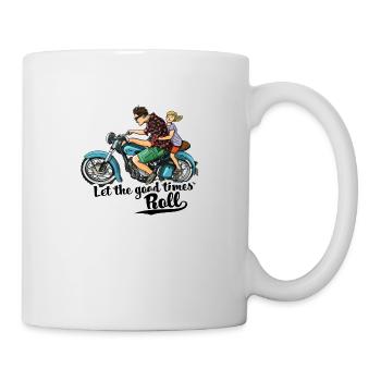 Rétro Moto Cool - papa et fille | Easy - Mug blanc - blanc - Droite