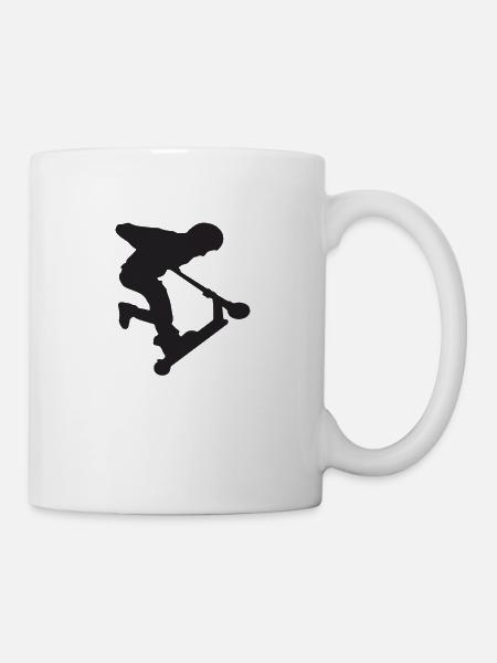 Scooter trick - Mug blanc - blanc