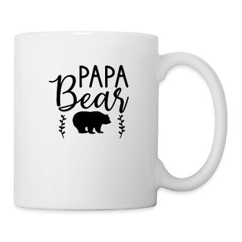 papa bear illu - Tasse - Weiß - Rechts