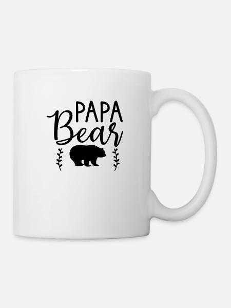 papa ours illu - Mug blanc - blanc