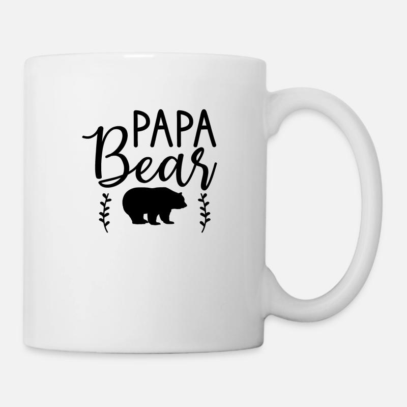 papa ours illu - Mug blanc - blanc