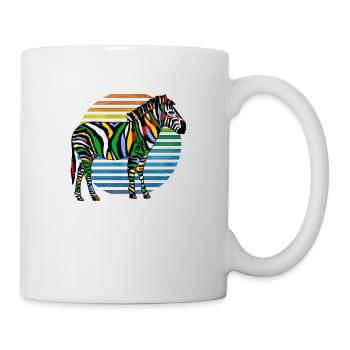 Zebra - Tasse - Weiß - Rechts