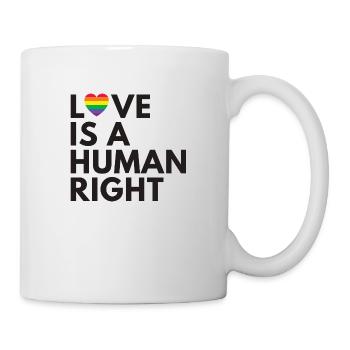 Regenbogen, LGBT, Rainbow, Gay Pride, Love, Pride - Tasse - Weiß - Rechts