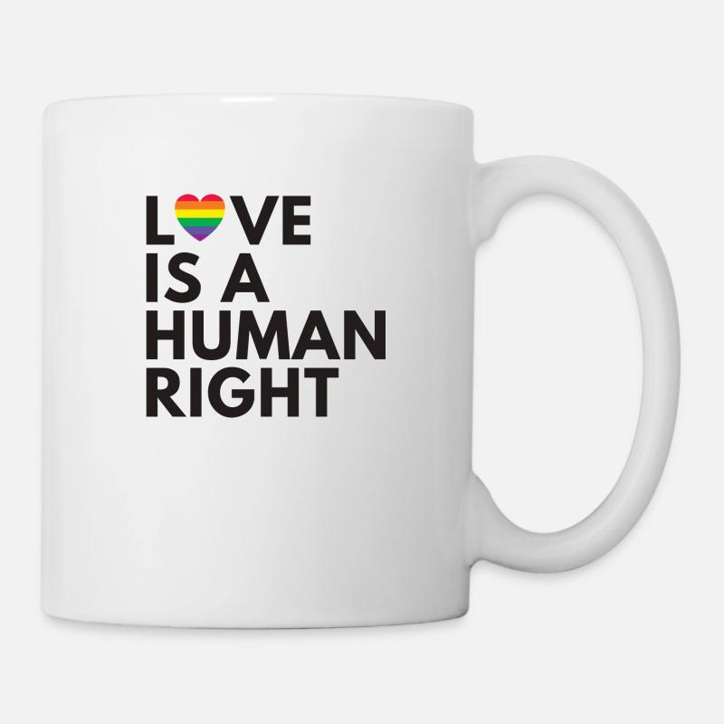 Regenbogen, LGBT, Rainbow, Gay Pride, Love, Pride - Tasse - Weiß