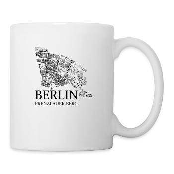Berlin PRENZLAUER BERG schwarz Prenzelberg urbangr - Tasse - Weiß - Rechts