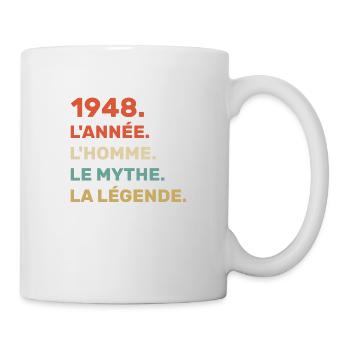 1948 l'année l homme le mythe la légende - Mug blanc - blanc - Droite