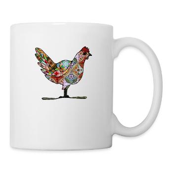 Poule - Mug blanc - blanc - Droite